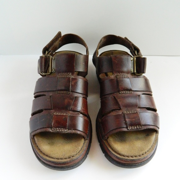 mens wide leather sandals